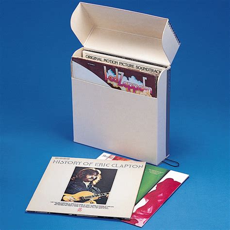 records boxes with hinged lids